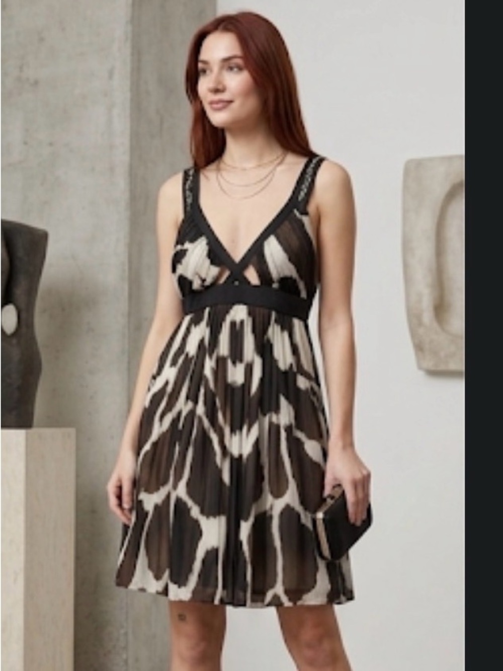 Roberto Cavalli SS 2007 Animal Print Sequin Strap Mini Dress